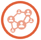 Icon of interconnected people in a circle