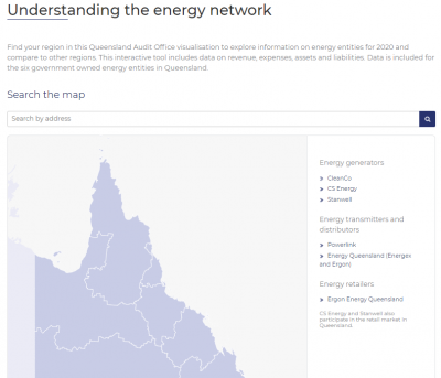 Snapshot image of the 2020 energy dashboard